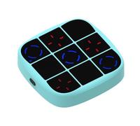 Plyisty Tic-Tac-Toe Bolt Game， Handheld 4 In 1 Electronic Puzzle Portable Travel Games Console， Educational and Memory Growth for Kids and Adults (Cyan)