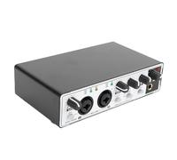 Plyisty Type C Sound Interface, 24 Bit 192kHz USB Interface with XLR Input 48V Phantasm Power, for Recording Streaming Podcasting (Black and White)