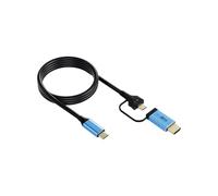 Plyisty Type C to Type C and HD2.0 Cable, 4k / 60Hz 1.8M High Speed Data Transfer, Type C Adapter Cable for Home Office, Aluminum Shell Structure