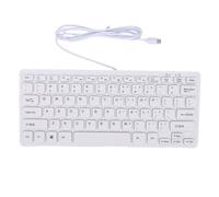 Plyisty Type C Wired Keyboard, Silent Lightweight Compact 78 Keys Ergonomic Design with Multifunction Keys for Computer PC Laptop Smartphone Tablet (White)