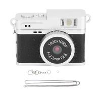 Plyisty Ultra HD Lens Small Digital Camera with 1080P HD Video Recorder, Li Battery, Colorful Screen, Flash Light, Chain Necklace, Type C (Black)