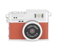 Plyisty Ultra HD Lens Small Digital Camera with 1080P HD Video Recorder, Li Battery, Colorful Screen, Flash Light, Chain Necklace, Type C (Brown)