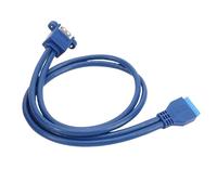 Plyisty USB 3.0 20Pin to 2xUSB 3.0 Extension Cable 5Mbps High Speed Data Transfer with Dual Layer Shielding & Twisted Pair for Hard Drive Enclosure Printer
