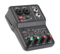 Plyisty USB 48V Power Compact Sound Mixing Console with 2 Channels, High Accuracy 16 BIT 48KHZResolution, USB Power Supply, Small Portable Design, for Music Recording Home