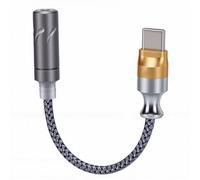 Plyisty USB C to 3.5mm Headphone Adapter, CX31993 DAC Chip Hi Res 24bit 96kHz Decoding, with Inline Controls for Volume and Calls, for Type C Devices (Gold)