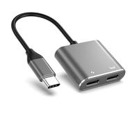 Plyisty USB C to AR Glasses Adapter, 100W PD Charging & 4K 60Hz Video Splitter, Play and Charge Hub for Steam Deck ROG Ally for XREAL Air 2 for VITURE RayNeo