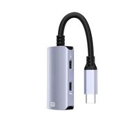 Plyisty USB C to AR Glasses Adapter, 65W PD Charging & 4K 60Hz Video Splitter, Play and Charge Hub for Steam Deck ROG Ally for XREAL Air 2 for VITURE One RayNeo XR