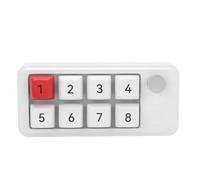 Plyisty USB C Wired Number Pad, 1 Hand Mechanical Keyboard 8 Keys Knob Custom Copy Paste, Handheld Keypad for Laptop, PC with Wired Connection (White)