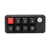 Plyisty USB C Wired Number Pad, 1 Hand Mechanical Keyboard 8 Keys Knob Custom Copy Paste, Handheld Keypad for Laptop, PC with Wired Connection (Black)