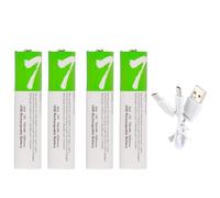 Plyisty USB Rechargeable AAA Lithium-ion Battery 750mah Large Capacity with Cable for Digital Cameras, Toys, and More