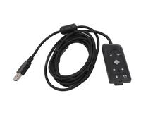 Plyisty USB to 3.5mm Jack Sound Card Adapter, with Headphone and Microphone Jack, LED Indicator, Virtual Surround Sound, Mic Mute Button, for Cloud II, PC, box Series X/S, One