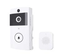 Plyisty Video Doorbell, 2.4G WiFi Wireless Doorbell Camera, Two Way Audio, Voice Change, PIR Human Detection, Night Vison, Local Storage, Phone View, 3600mAh