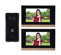 Plyisty Video Doorbell Camera Smart HD Intercom System with 7 Inch Display for Home Security, Advanced Surveillance Doorbell for Apartments and Villas, ABSCamera Material (Black)