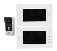 Plyisty Video Doorbell System, Smart Visual Doorbell with 7 Inch TFT Display, 6 Infrared Lights, Video Camera Kits Support Unlock, for Apartment, Villa, Hotel (UK Plug)