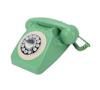 Plyisty Vintage Push Button Telephone, Retro Landline Phone with RJ11 Connector, Redial Button, Wired Home Desk Phone for House Office (Dark Green)