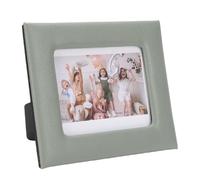 Plyisty Wide PU Leather Tabletop Display Picture Frame Exquisite Instant Photo Frame 6.1x5.12x3.54in for Xmas Decor (Green)