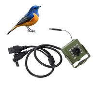Plyisty Wildlife Camera, Indoor Outdoor Security Camera, Night Vision Camera for Birdbox, 2.4GHz WIFI Wide Angle Cam with 10 LEDs, for IOS, Android, LAN, Internet (IMX307 CMOS Sensor 2MP)