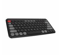 Plyisty Wireless Bluetooth Keyboard, Cute Round Keycaps Compact Keyboard, Wireless Bluetooth/2.4G Dual Mode, Portable Computer Keyboard for Android IOS, for Home Office (Black)