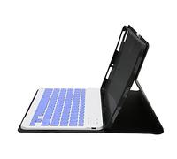 Plyisty Wireless Keyboard, 11 Inch Mini Ultrathin Tablet Phone PC Keyboard with Folio Smart Leather Protective Cover and 100mAh Battery for Pad 5 / Pro 5 (Black)