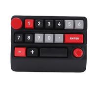Plyisty Wireless RGB Mechanical Numeric Keypad, Hot Swappable Macro Programmable Numpad Joystick Control Tri Mode 15 Key Keyboard for PC Laptop (Black Red)