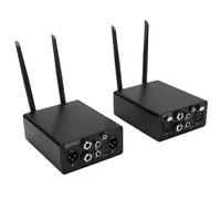 Plyisty XLR Wireless Transmitter and Receiver, 100m Range Wall Penetrating Signal, 20 Channels Display, Support XLR 6.35mm 3.5mm Interfaces, with 1 to 4 Combos (GB Plug)