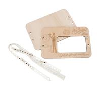 Plyisty Your First Million Wooden Wallet Inspirational Money Holder for Birthday Wedding Present, Premium MDF Cash Organizer for Men and Women (Couple Type)