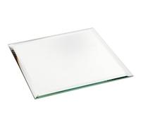 Plymor 4" Square, 3mm Thick Beveled Glass Mirror, Pack of 2