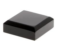 Plymor Brand Black Acrylic Square Beveled Display Base, .75" H x 2" W x 2" D