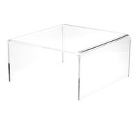 Plymor Brand Clear Acrylic Short Square Riser, 7" H x 14" W x 14" D (3/8" thick)