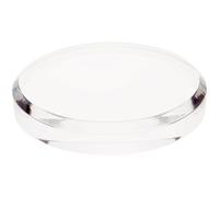 Plymor Clear Acrylic Beveled Round Display Base, 6" W x 6" D x 1" H