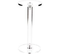 Plymor Clear Acrylic Round Barbell Pedestal Display Riser, 6.375" H x 3" D (3/16" thick)