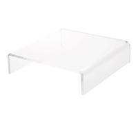 Plymor Clear Acrylic Short Square Display Riser, 2" H x 8" W x 8" D (1/4" thick)