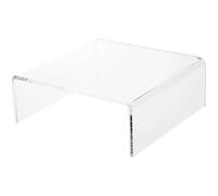 Plymor Clear Acrylic Short Square Display Riser, 3" H x 8" W x 8" D (1/4" thick)