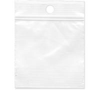 Plymor Clear Zipper Reclosable Plastic Bags for Packaging, 2 Mil with Hang-Hole, 2'' x 2'' (Pack of 500)