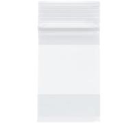 Plymor Heavy Duty Plastic Reclosable Zipper Bags w/White Block, 4 Mil, 2" x 3" (Pack of 200)
