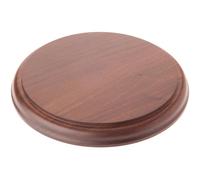 Plymor Solid Walnut Round Wood Display Base with Ogee Edge, 7.5" W x 7.5" D x 0.75" H