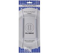 PlyMor White Vinyl Finish Wall Mountable Plate Hanger, 8" H x 3" W x 0.5" D (for Plates 10" - 14")