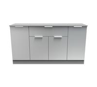 Plymouth Large Sideboard Grey 4 Doors 2 Shelves 1 Drawer 144cm