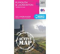 Plymouth & Launceston Map | Weatherproof | Tavistock & Looe | Ordnance Survey | OS Landranger Active Map 201 | England | Walks | Cycling | Days Out | Maps | Adventure