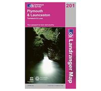 Plymouth & Launceston, Tavistock & Looe: Sheet 201 (OS Landranger Map)