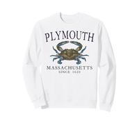 Plymouth Massachusetts Crab Since 1620 Plum Letters Sweatshirt