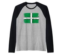 Plymouth UK or USA for Mayflower Day A Vintage Devon Flag Raglan Baseball Tee