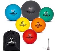 Plyo Soft Shell Weighted Ball Set 32, 21, 14, 7, 5, and 3.5oz-Pitching/Throwing Velocity Training for Baseball and Softball