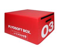 Plyometric Jumping Box Set Soft Foam Stackable Exercise Fitness Gym Plyo Boxes | Premium Stackable Plyo Boxes for Home & Commercial Gyms - Available Individually or Full Set (90 x 75 x 45cm Red)