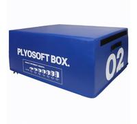 Plyometric Jumping Box Set Soft Foam Stackable Exercise Fitness Gym Plyo Boxes | Premium Stackable Plyo Boxes for Home & Commercial Gyms - Available Individually or Full Set (90 x 75 x 30cm Blue)