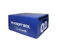 Plyometric Jumping Box - Soft Foam Stackable Fitness Gym Plyo Box Set (Single & Complete Set Options) (Blue 90 x 75 x 30 cm)
