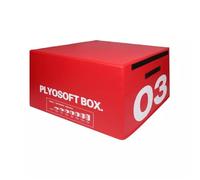 Plyometric Jumping Box - Soft Foam Stackable Fitness Gym Plyo Box Set (Single & Complete Set Options) (Red 90 x 75 x 45 cm)