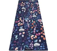 Plyopic All-In-One Hot Yoga Mat | Luxury Sweat-Grip Mat/Towel Combo | Non-Slip, Eco-Friendly Natural Rubber | Ideal for Yoga, Pilates, Bikram, Hot yoga, Workout and Exercise Wild Flowers