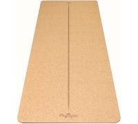 Plyopic Ultimate Cork Yoga Mat - Non-Slip Ultra-Premium Cork | Thicker, Longer & Wider | 100% Natural Grip & Eco Friendly | Optional Alignment Lines | For Yoga, Bikram & Hot Yoga (Centreline)