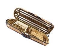 Plywood And Leather Rectangle Full Size Violin Case Big Storage Space 4/4 Violin Case With Hygrometer Violin Case Full Size